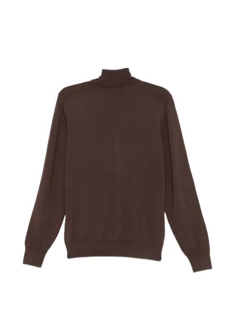 BOSS zip-up high-neck sweater
