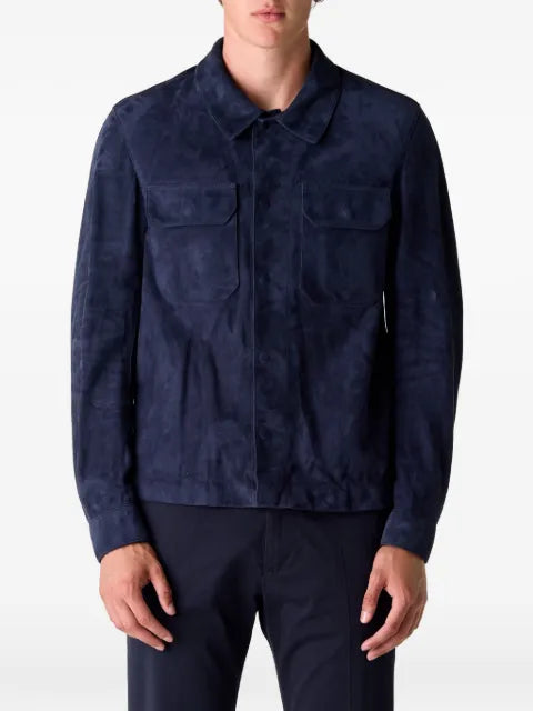 TOM FORD suede-effect flap-pocket shirt jacket