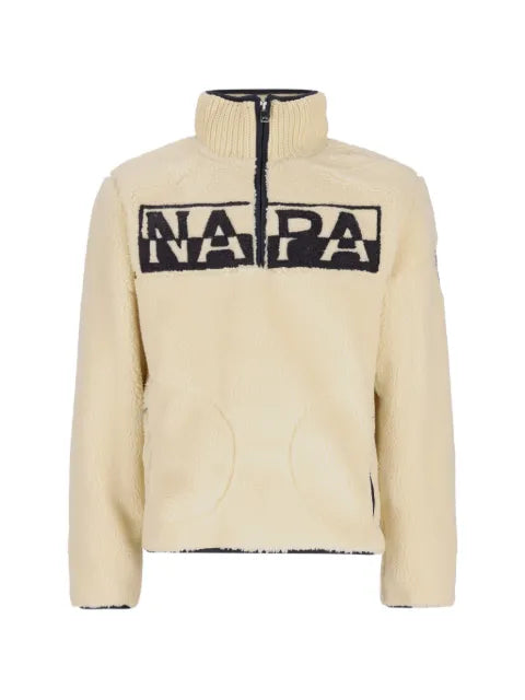 Napapijri fleece logo-patch sweatshirt