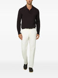 Boggi Milano knitted polo shirt in extrafine merino-wool