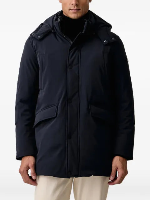 Karl Lagerfeld hooded logo-plaque jacket