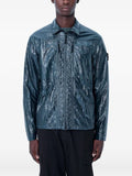Stone Island 1200031 nylon lucido comfort-fit zip-up overshirt with chest pockets