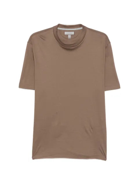 Canali crew-neck short-sleeve sweater