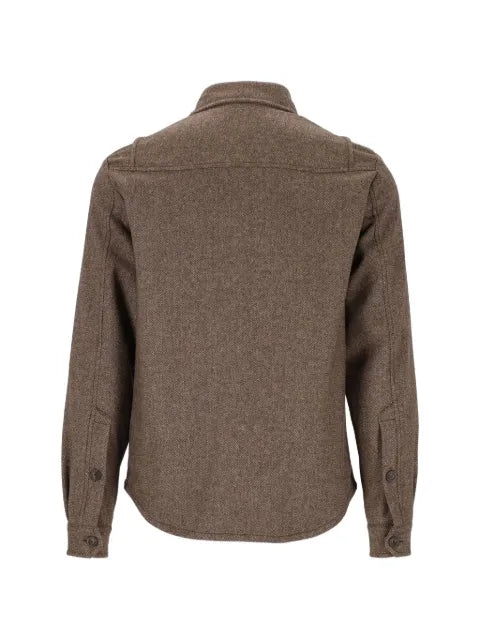 Al Duca D’Aosta 1902 herringbone-weave western-yoke jacket