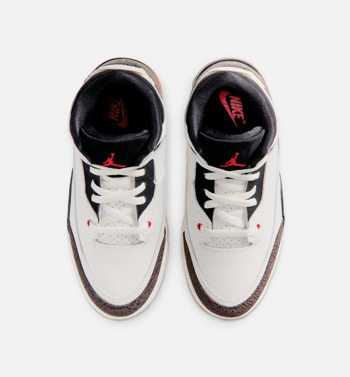 Air Jordan 3 Retro Sail and University Red | Preschool Lifestyle Shoe | Sail/Black/University Red/Light Ivory