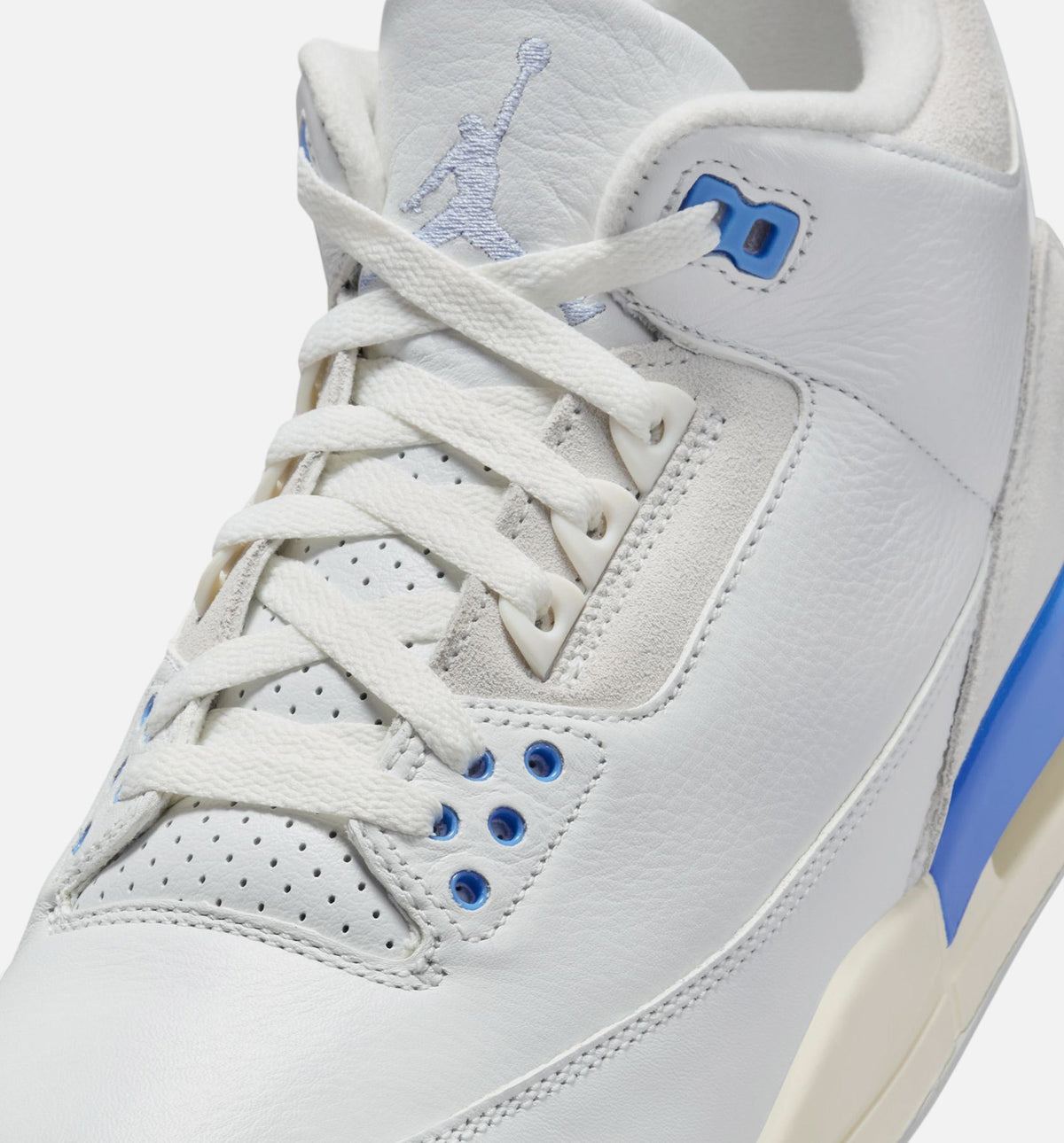 Air Jordan 3 Retro Lucky Shorts Men's Sneakers - White / Hydrogen Blue / Legend Blue
