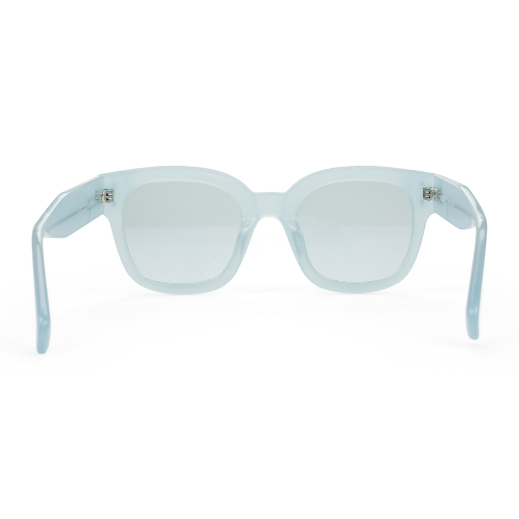 Pearl/Blue Classic Logo Sunglasses
