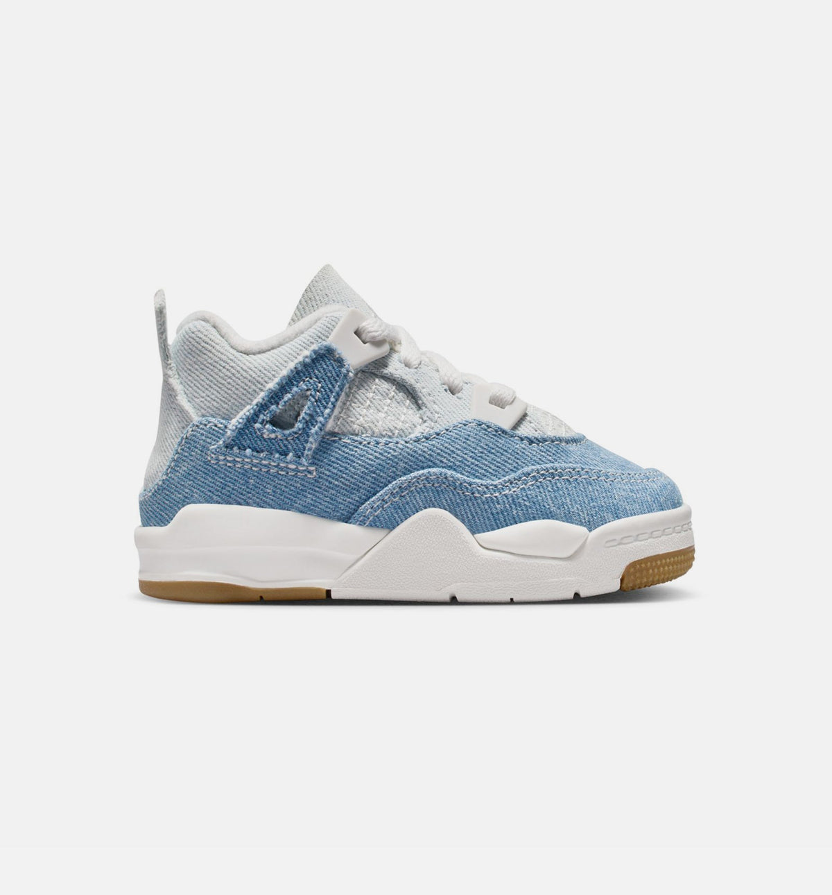 Air Jordan 4 Retro Worn Blue – Infant/Toddler Lifestyle Shoe in Sail/Worn Blue/Metallic Gold