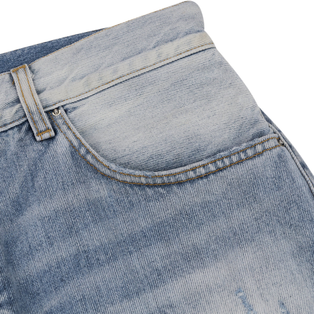 Stone Indigo/Blue Gradient Bones Straight Jeans
