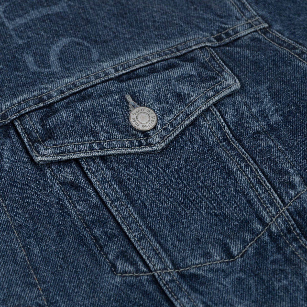 x Martine Rose Washed Blue Reversible Trucker Jacket