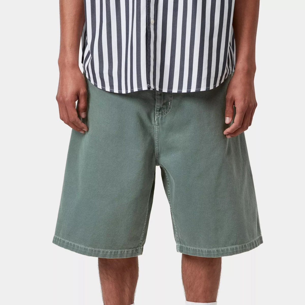 Carhartt WIP Brandon Short: Velvet Green stone dyed