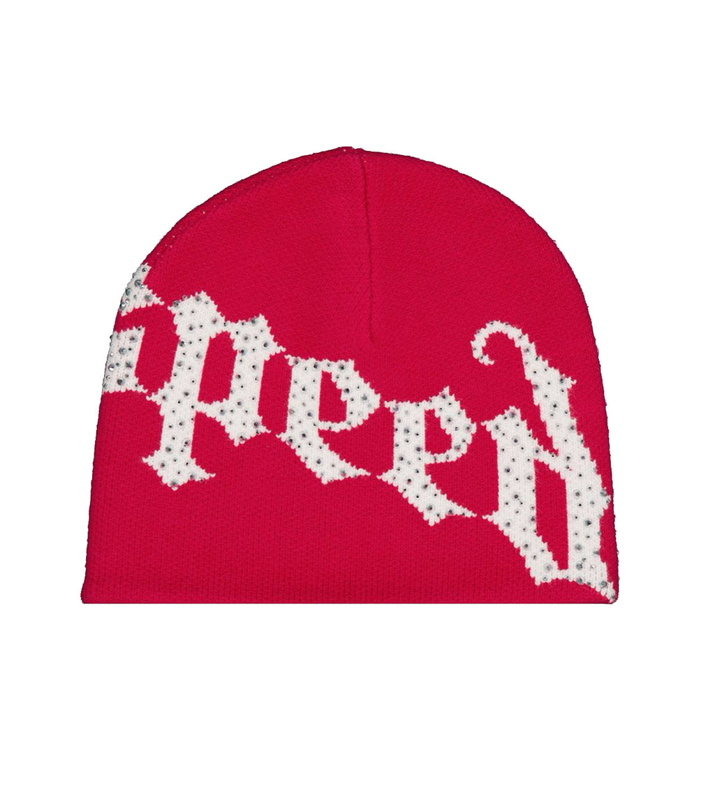 Godspeed Forever OG Logo Studded Beanie Red/White