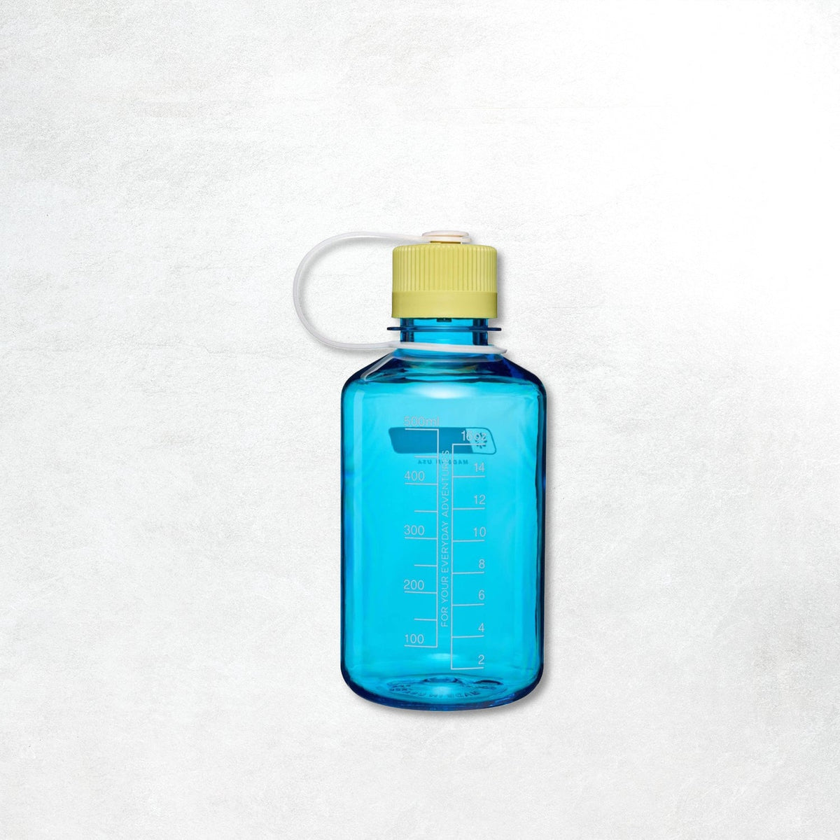 Nalgene 0.5L Narrow Mouth Tritan Sustain Water Bottle: Flame/ Blue Atoll Cap