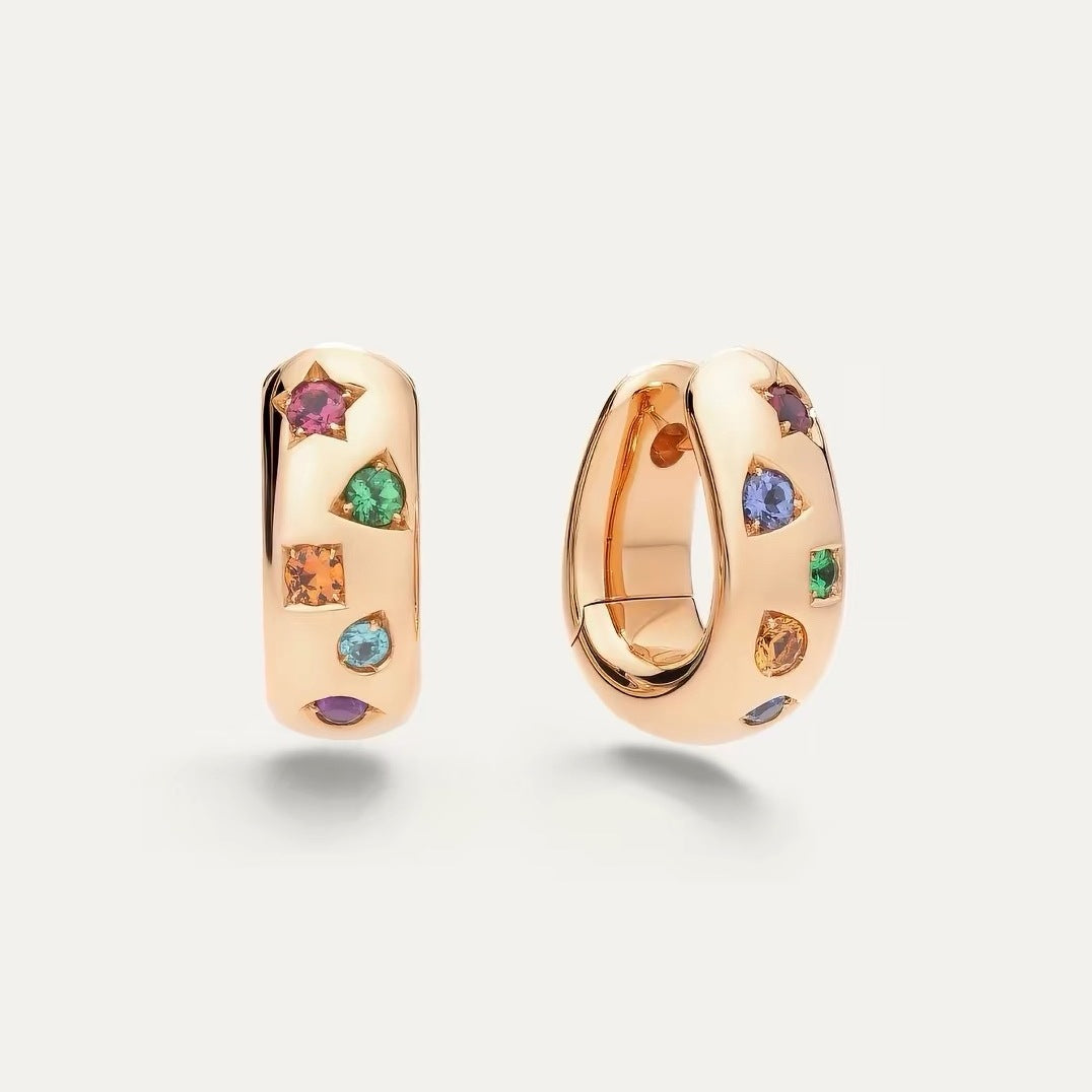 Pomellato Style Iconica Cubic Zirconia 18K Gold-Plated Earrings