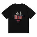 Rhude T-shirt Los Angeles RHUDE Sailing Letter Print Short Sleeve T-shirt
