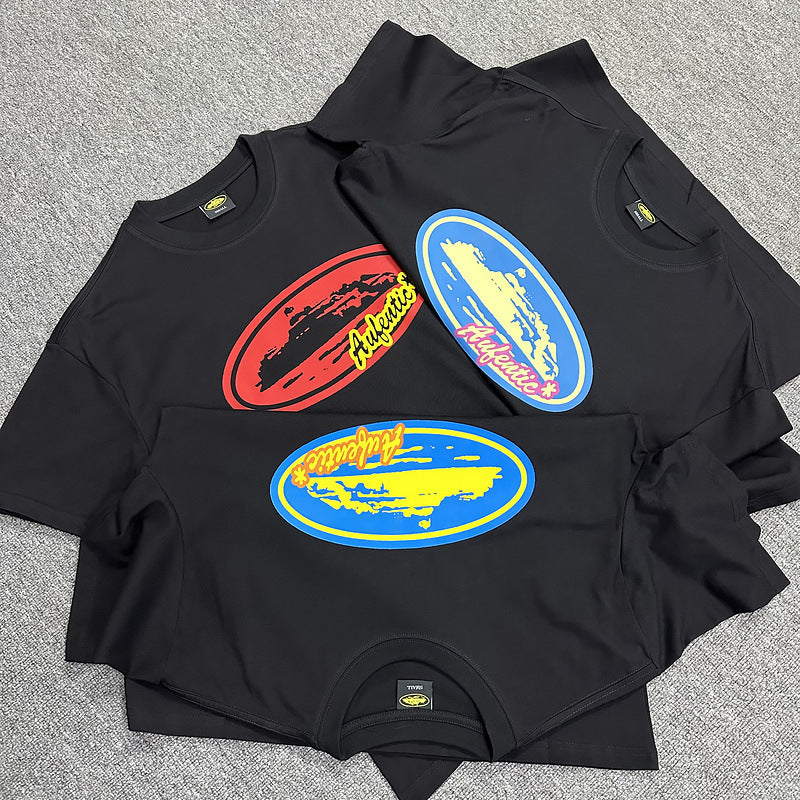 Corteiz Circle Logo Graphic Oversized Tee Streetwear Unisex