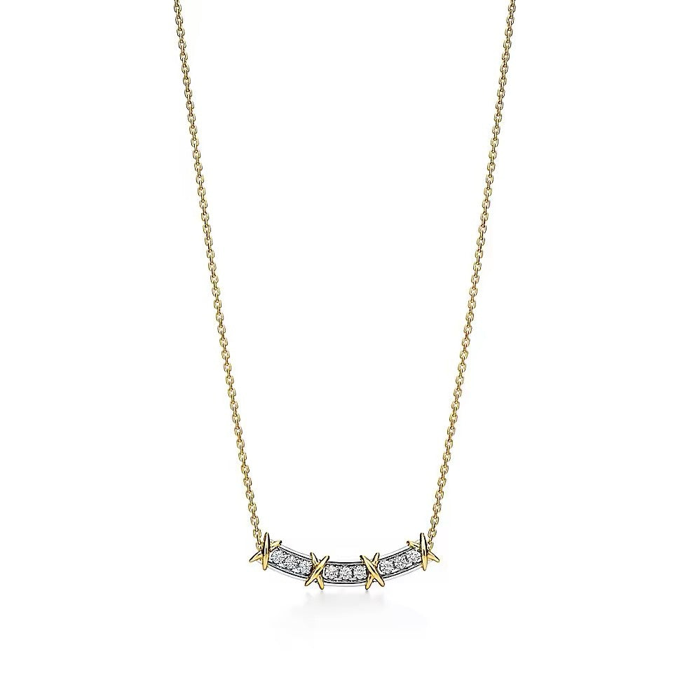 Tiffany Style Smile 18K Gold-Plated Necklace