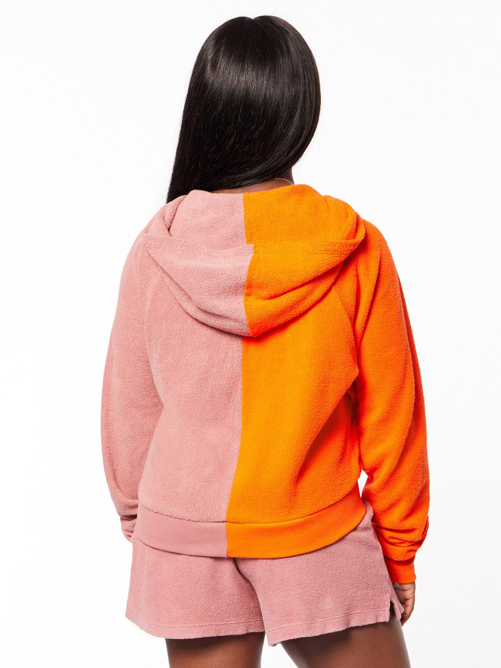 TERRY DUO ZIP UP HOODIE