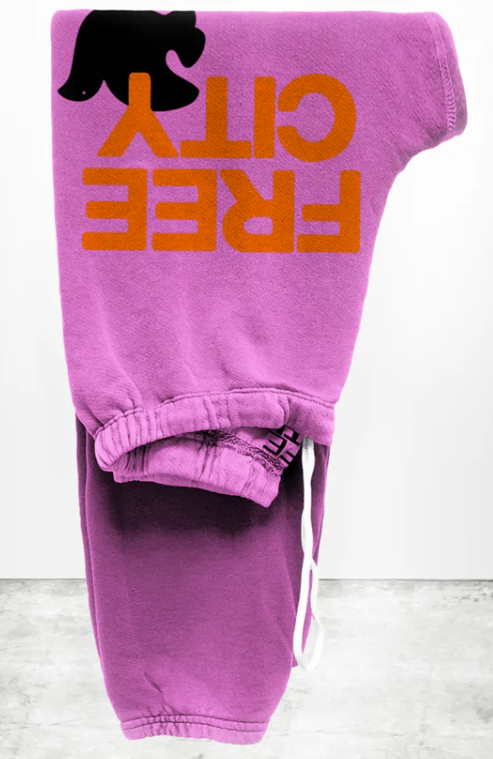LARGE SWEATPANTS PINK PLANT