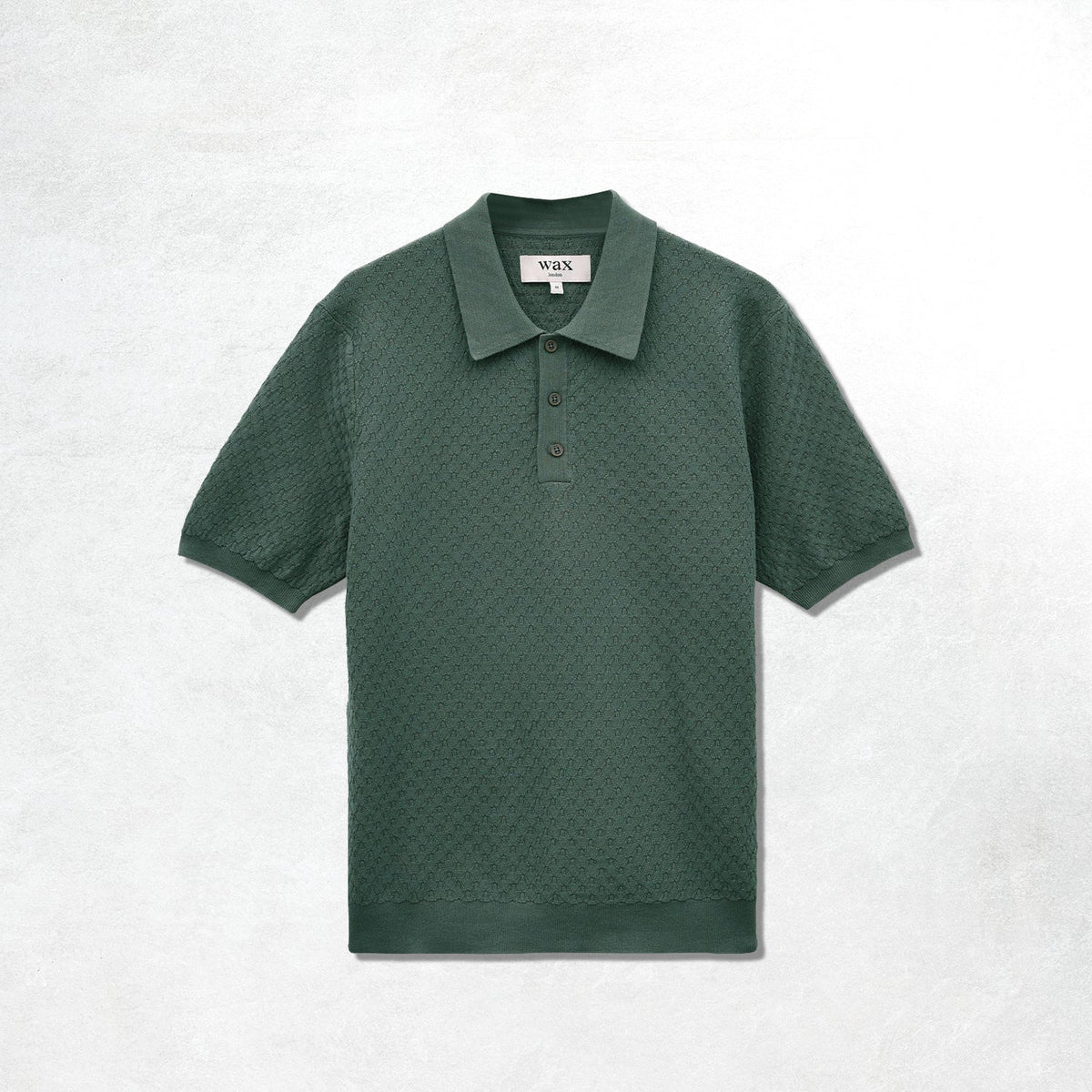 Wax London Naples SS Polo Retro Diamond: Sea Green