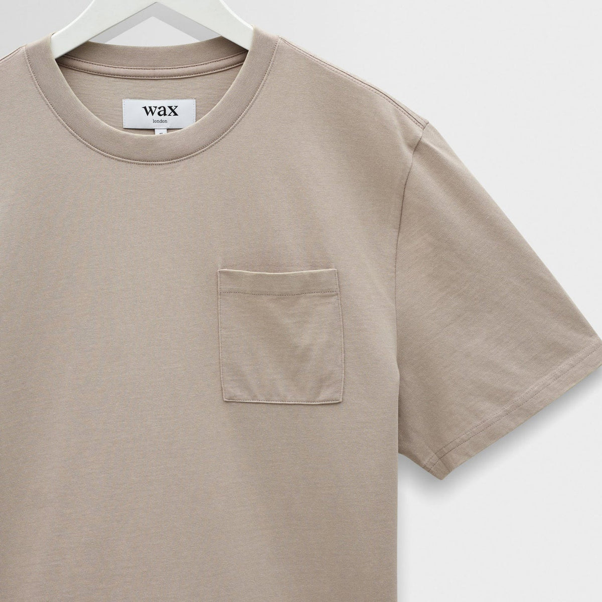 Wax London Pocket Dean SS Tee: Washed Clay
