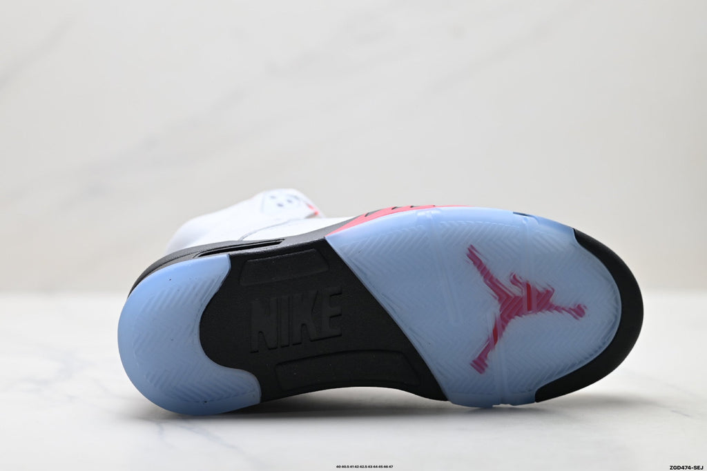 Air Jordan 5 Retro White Fire Red Ice Sneakers