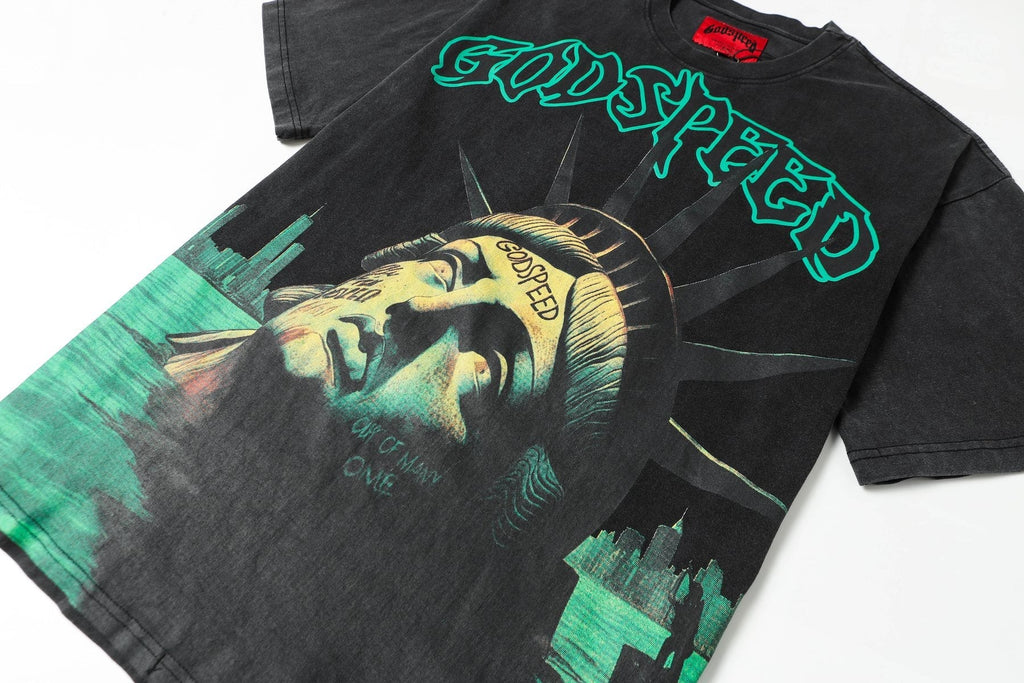 Godspeed Washed Black Rock Graphic T-Shirt