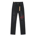 Ksubi Black Distressed Slim Tapered Jeans