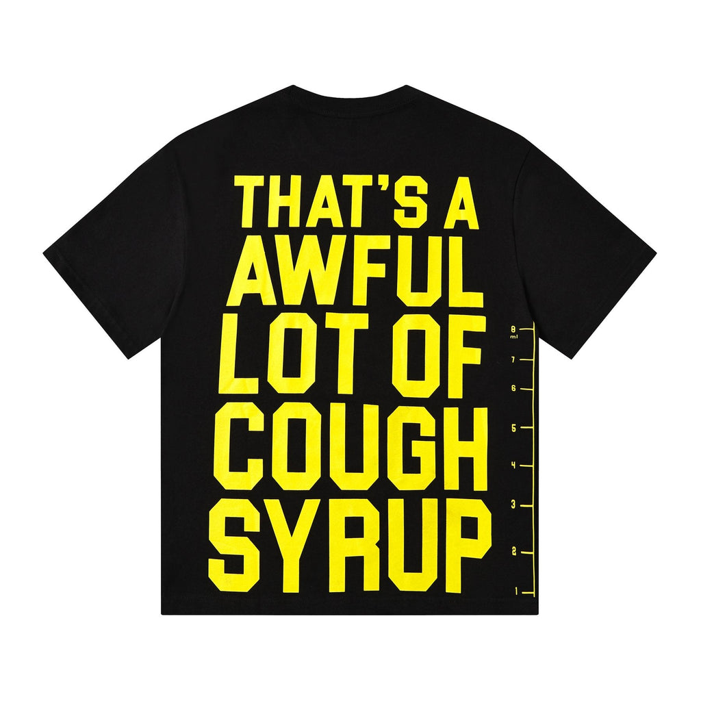 THAT'S A AWFUL LOT OF COUGH SYRUP Yellow Wordmark Short-Sleeve T-Shirt