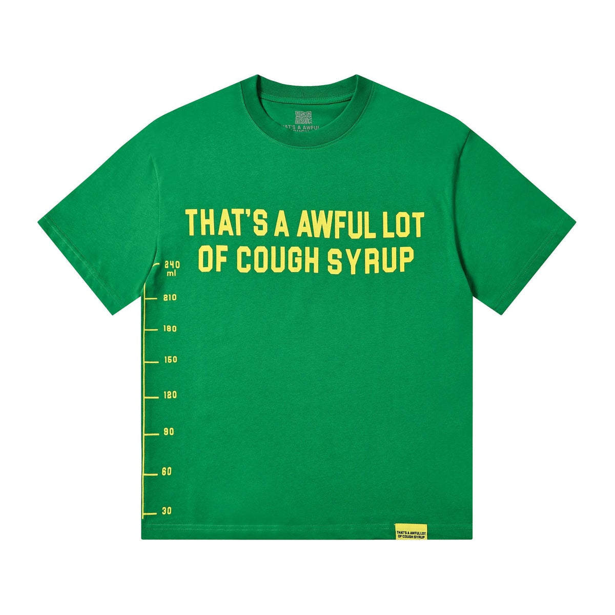 THAT'S A AWFUL LOT OF COUGH SYRUP Yellow Wordmark Short-Sleeve T-Shirt