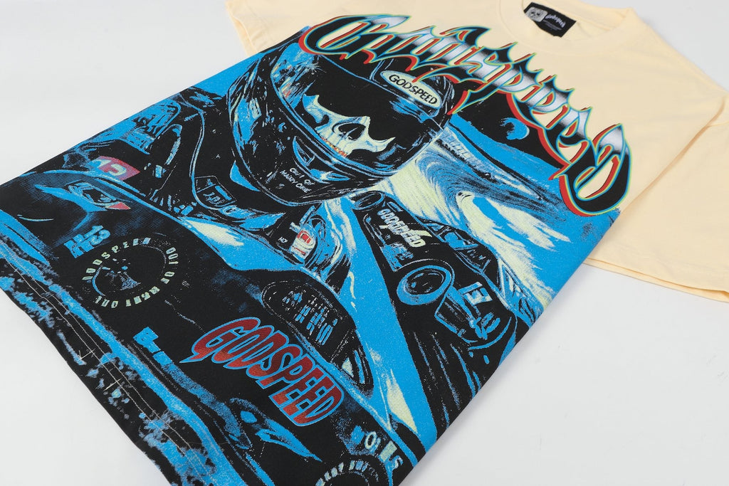 Godspeed Cream Racing Graphic T-Shirt