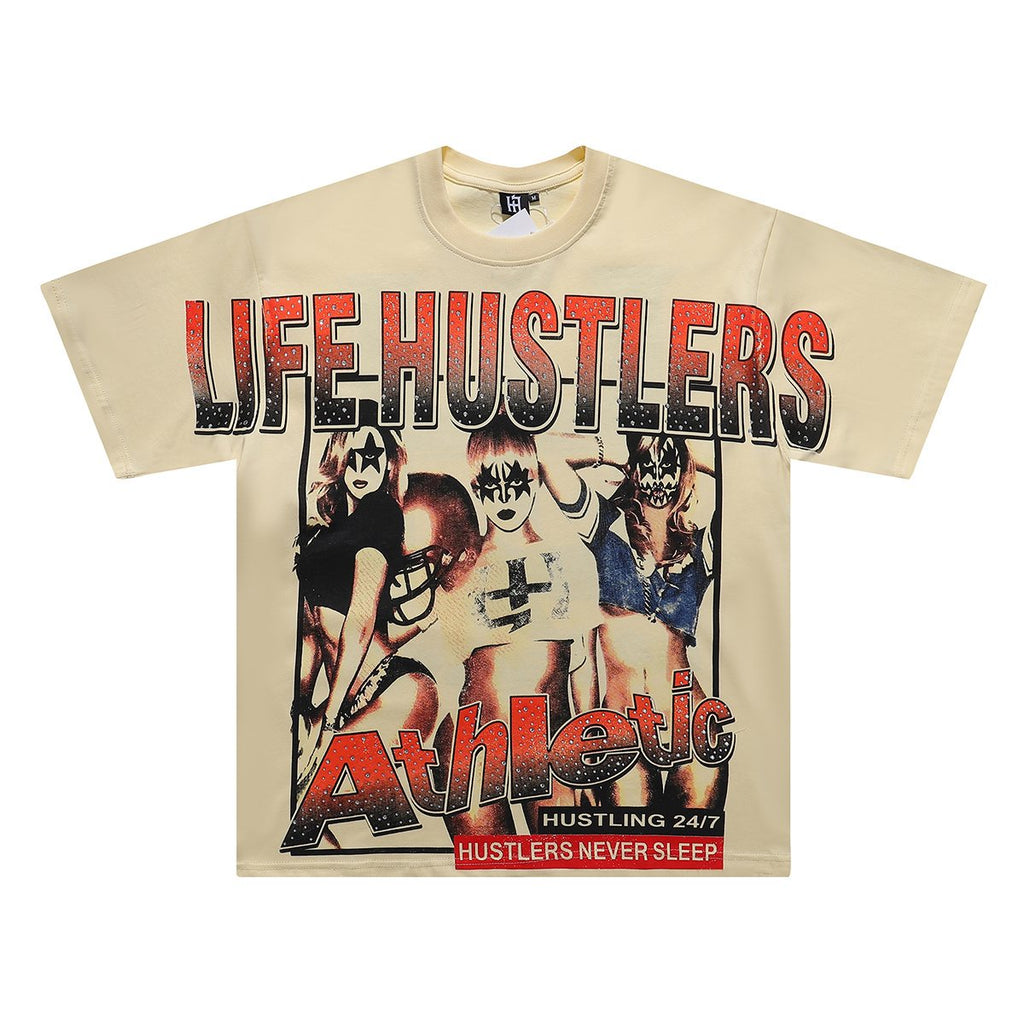 Life Hustlere Football Girls Graphic T-Shirt