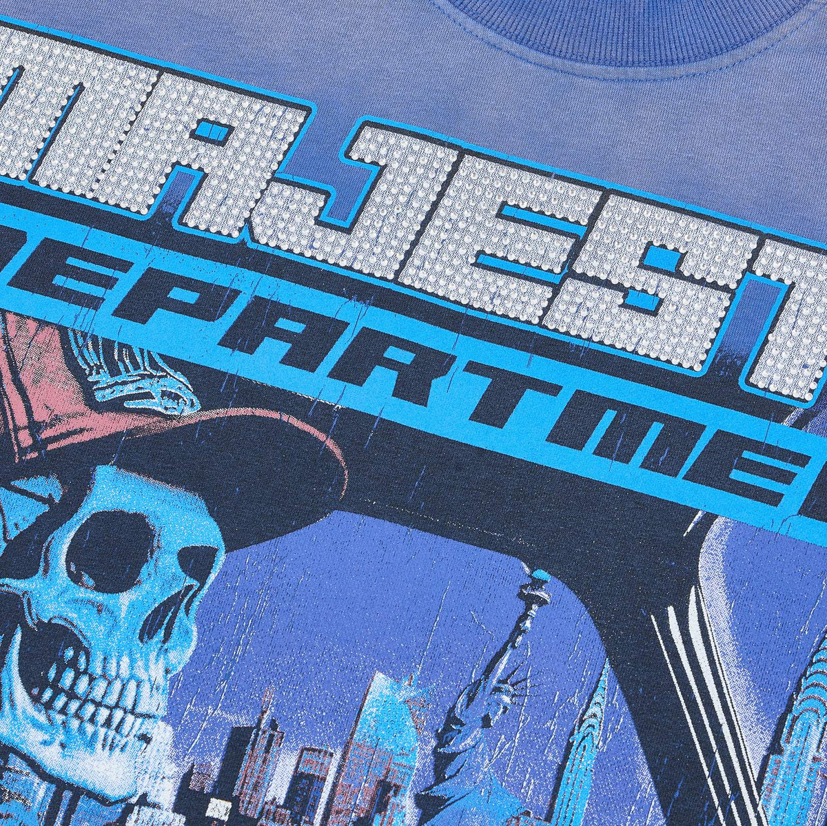 MAJESTIK Skeleton Driver Graphic T-Shirt