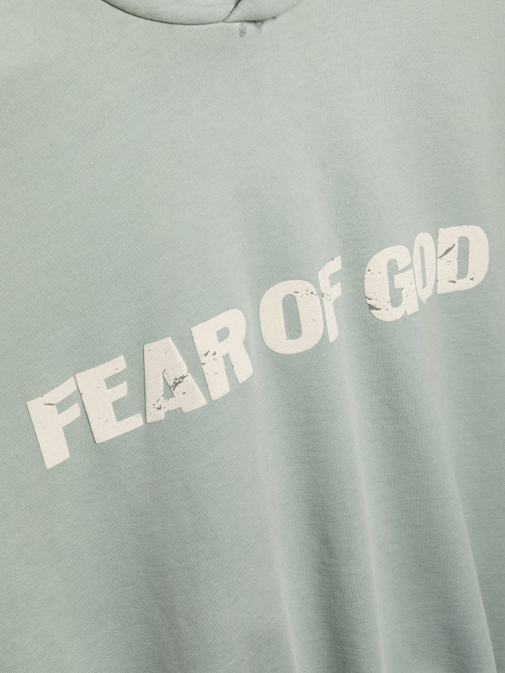 FEAR OF GOD Light Blue Raised Letter Graphic Hoodie