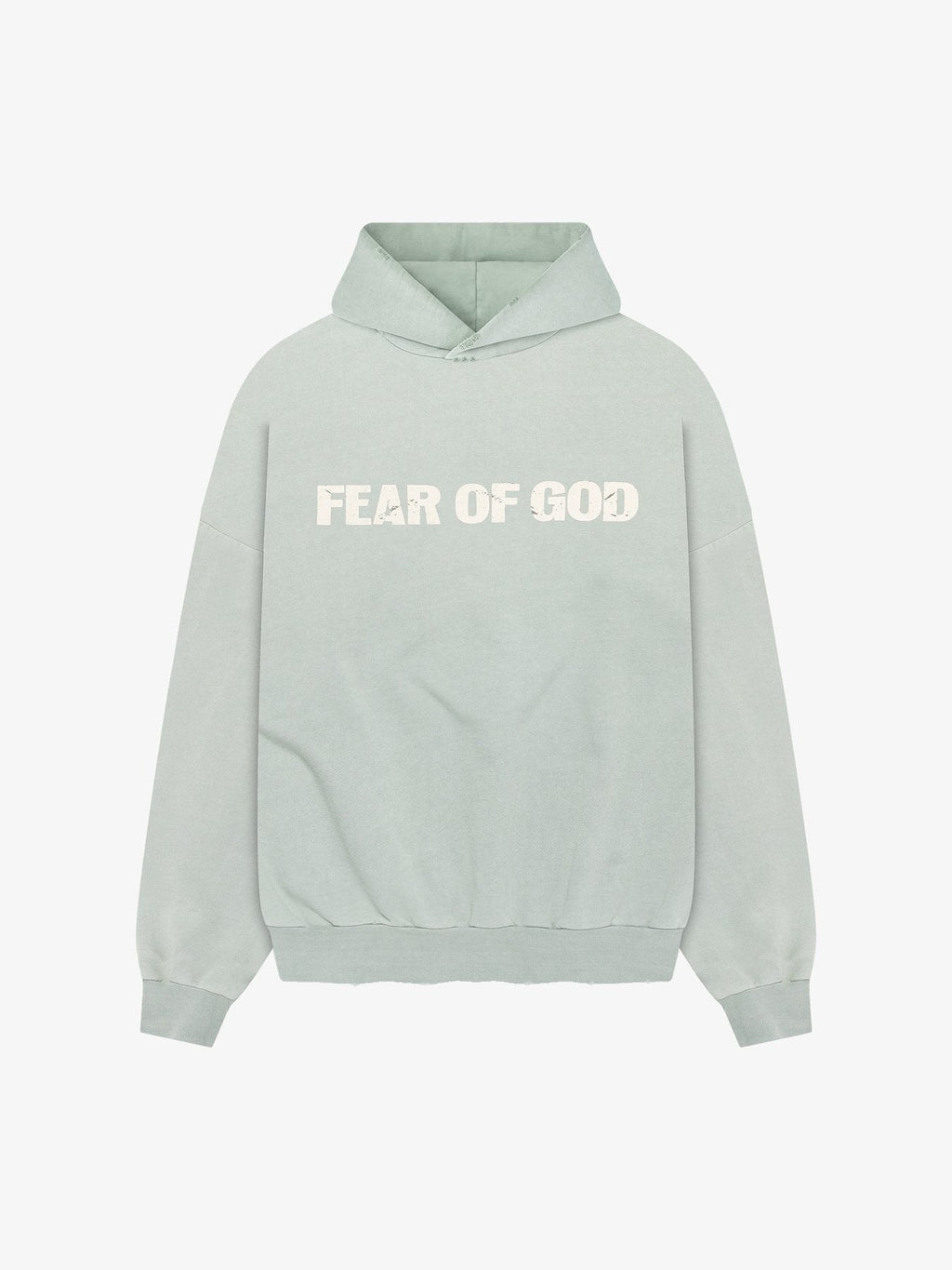 FEAR OF GOD Light Blue Raised Letter Graphic Hoodie