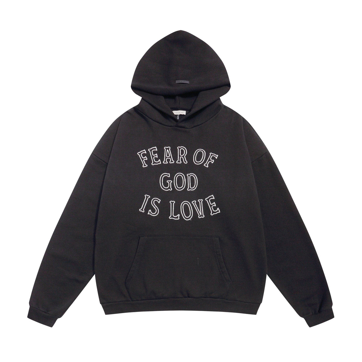 Fear of God Is Love Washed Graphic Hoodie