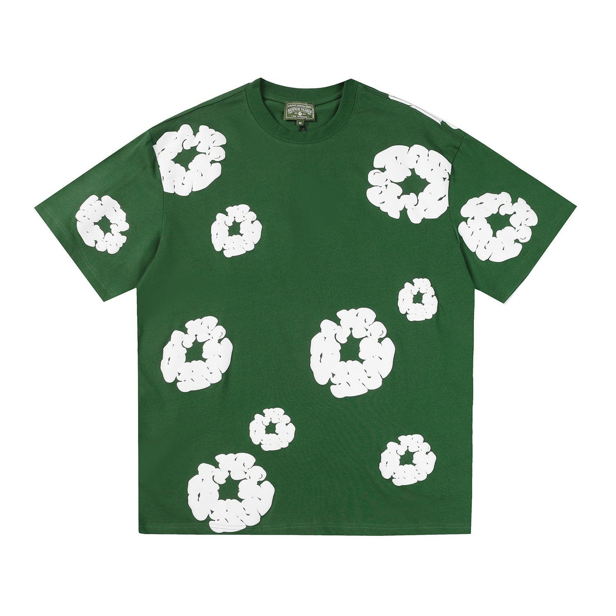 DENIM TEARS All-Over White Flower Print T-Shirt