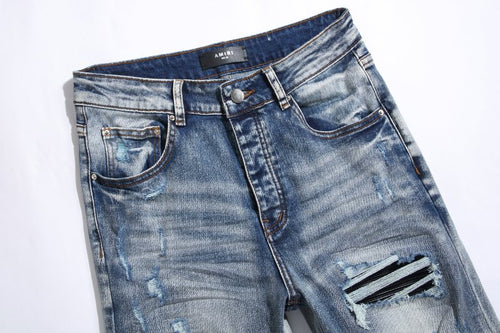 AMIRI Light Blue Distressed Jeans