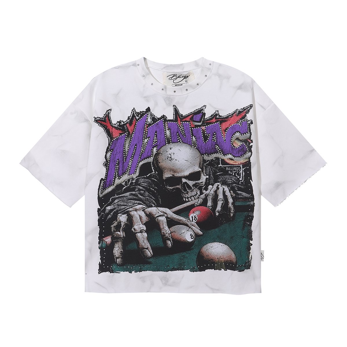 BKYS Revival Maniac Skull Billiards Graphic T-Shirt
