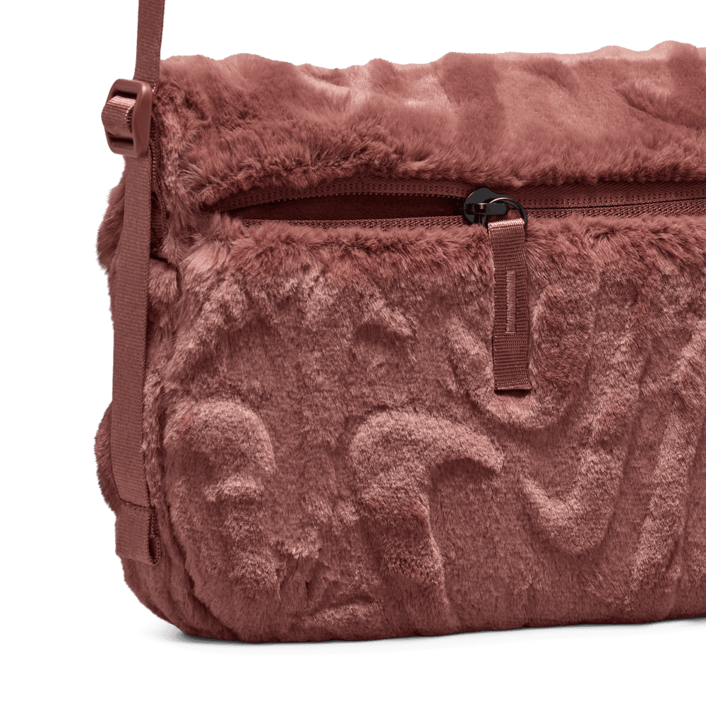 Wmns Nike Sportswear Futura 365 Faux Fur Crossbody Bag 'Red Sepia'