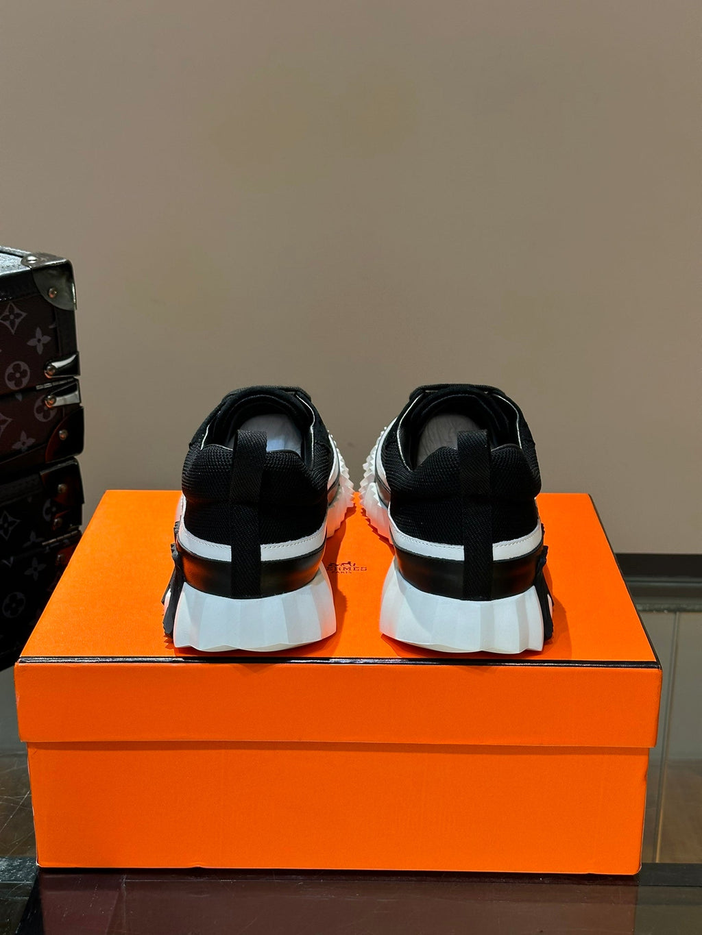 Hermès Bouncing Calfskin Mesh Sneakers