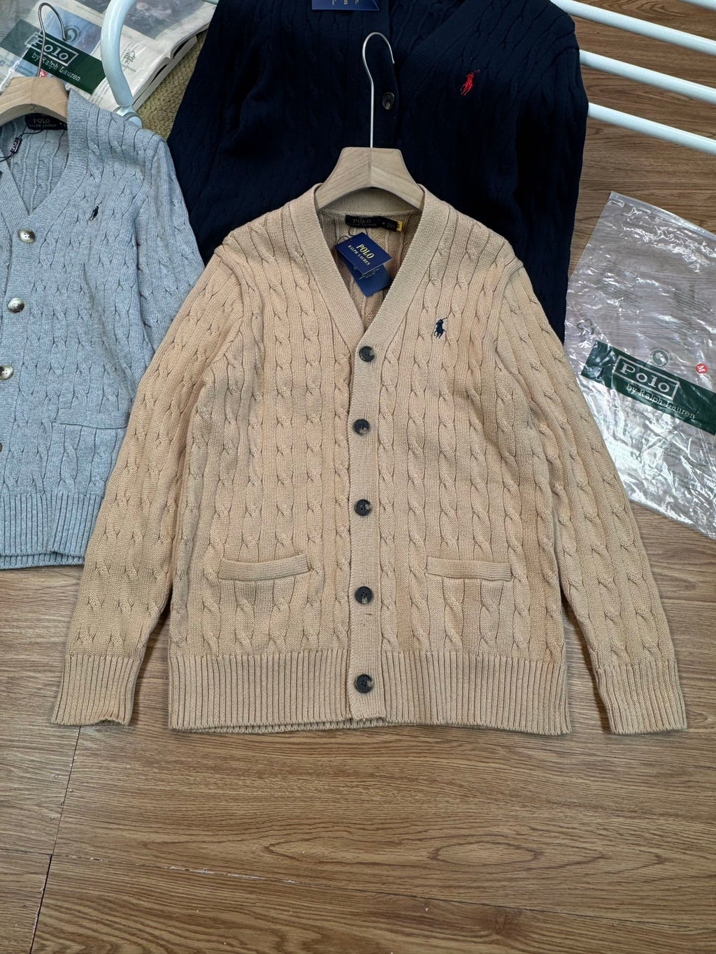 Ralph Lauren Polo V-Neck Cable Knit Cardigan