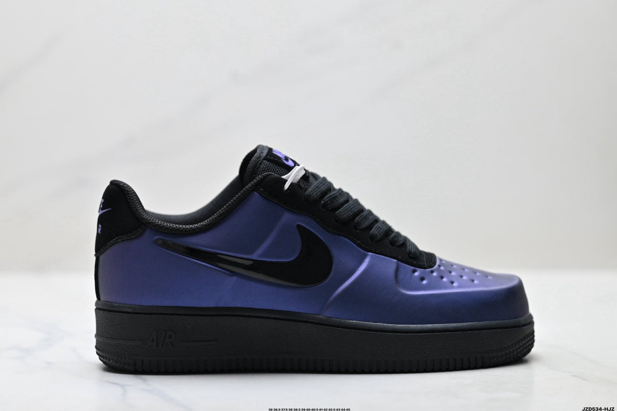 Nike Air Force 1 Low Purple Black Unisex Sneakers Style 17