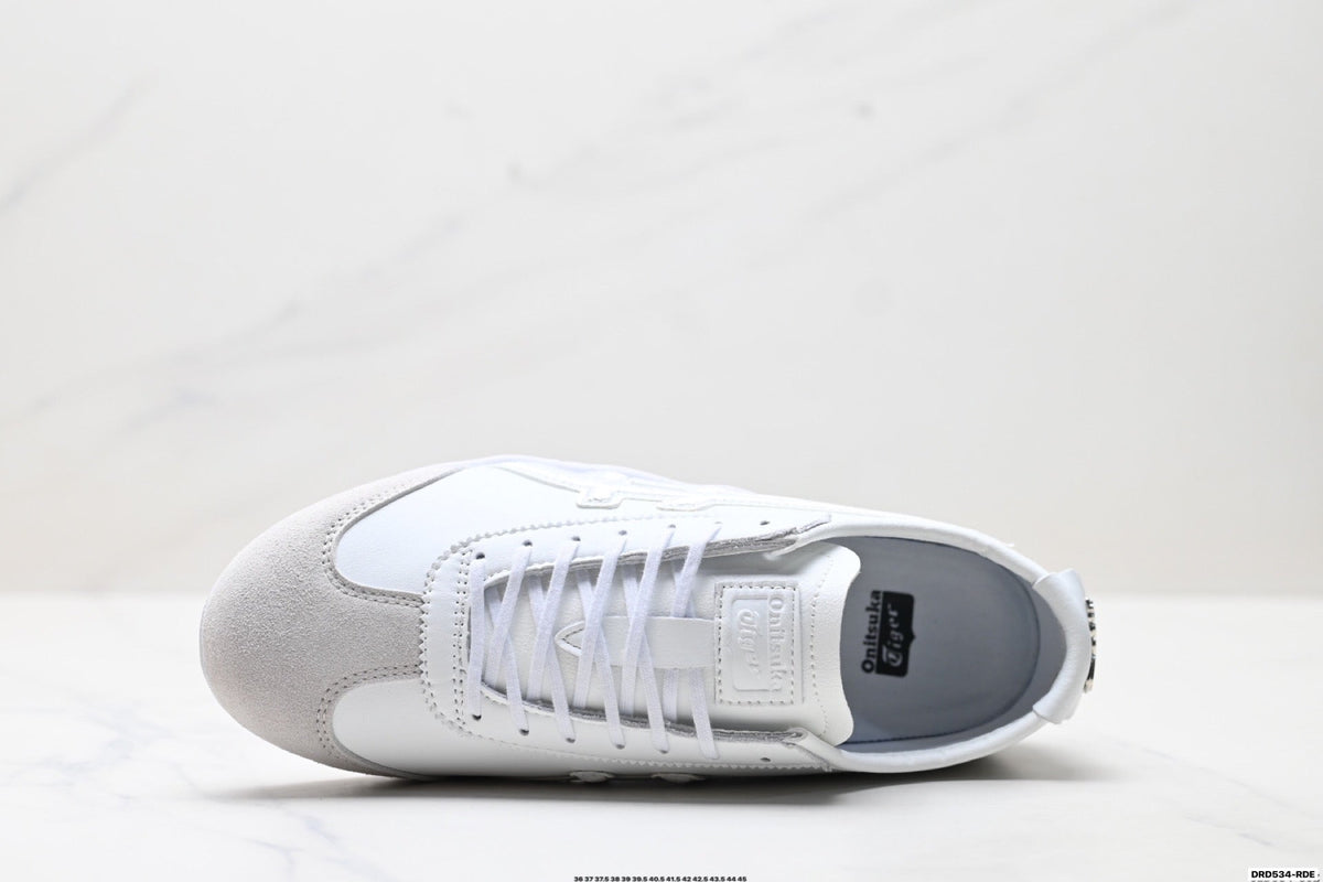 Onitsuka Tiger Low Profile Runner White Tonal Unisex Shoes Style 35