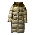 The North Face Colour-Block Hooded Long Puffer Coat – Tan