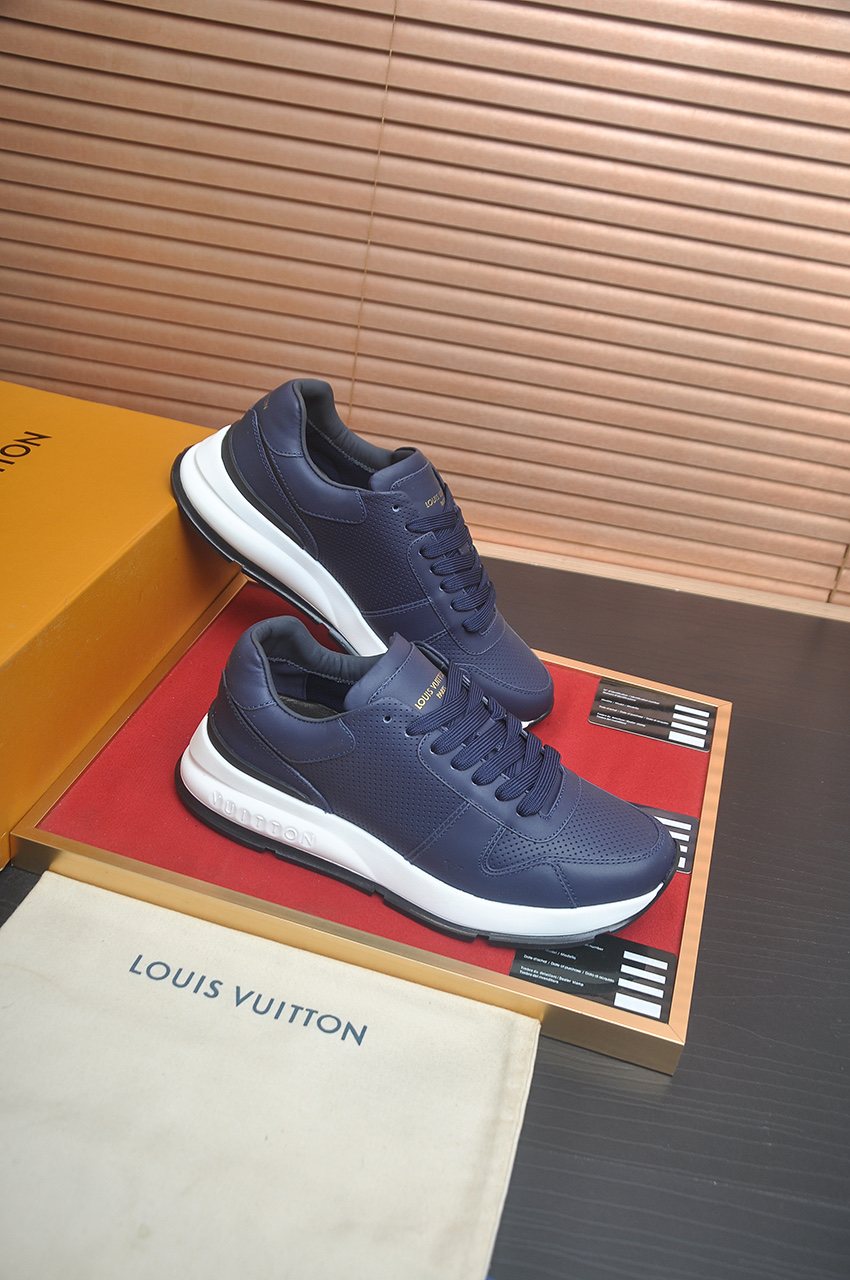 Louis Vuitton Navy Blue Low-Top Sneakers