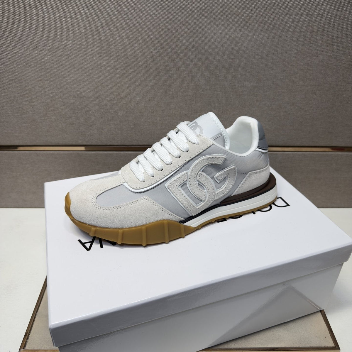 Dolce & Gabbana Men's White Gum Sole Sneakers