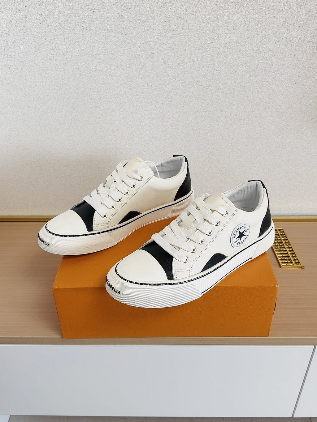 Converse White and Black Low-Top Sneakers