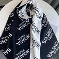Balenciaga Black & White Knitted Scarf