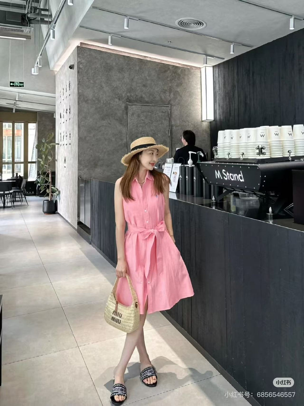 Ralph Lauren Sleeveless Belted Oxford Shirt Dress